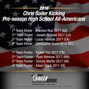 2016 Pre-Season High School All-Americans